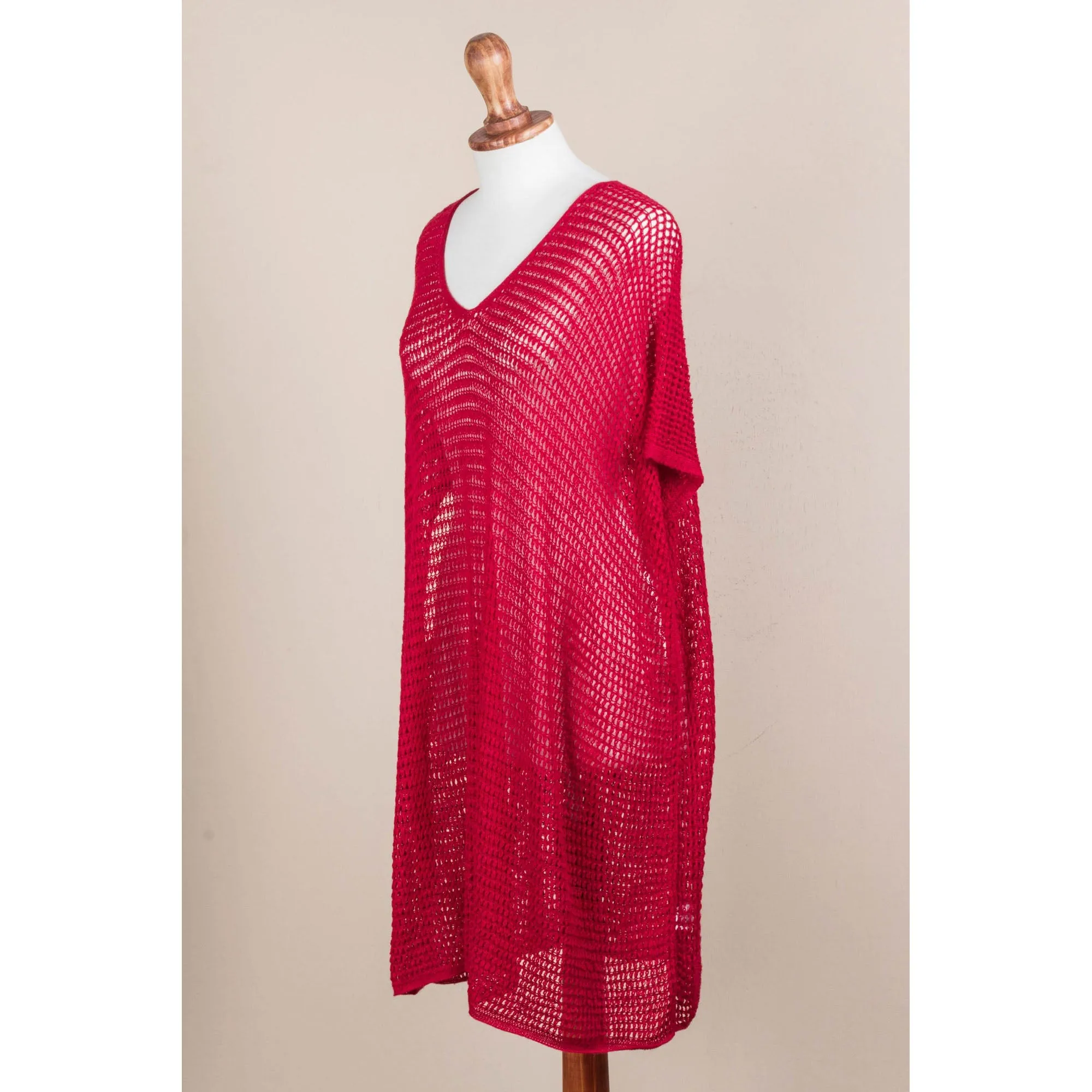 Red Dreamcatcher Knit Tunic