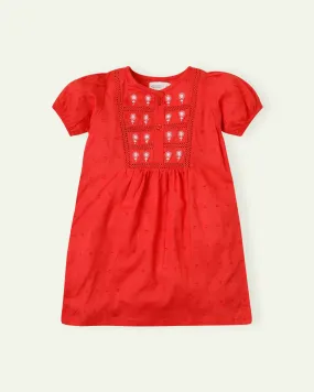 Red Embroidered Tunic