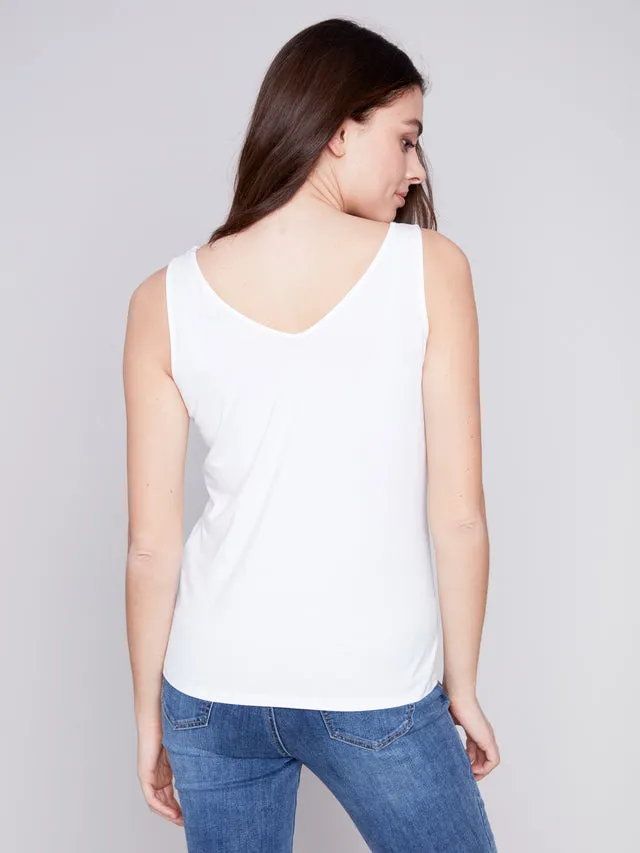 Reversible Bamboo Viscose Cami - White