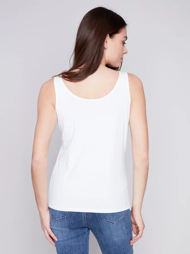 Reversible Bamboo Viscose Cami - White