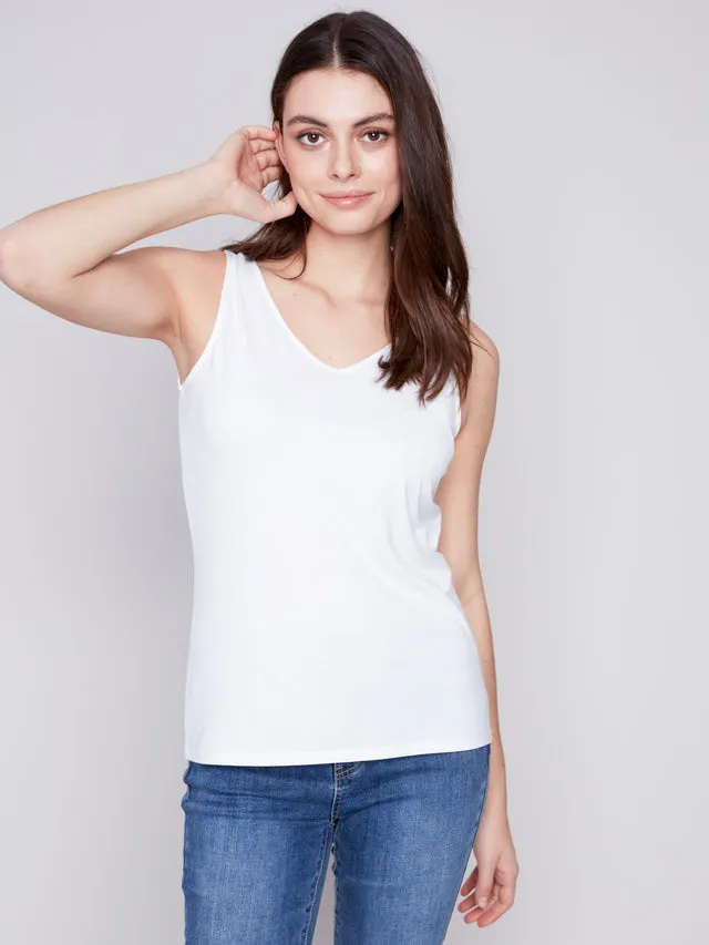 Reversible Bamboo Viscose Cami - White