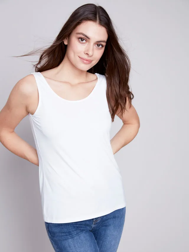 Reversible Bamboo Viscose Cami - White