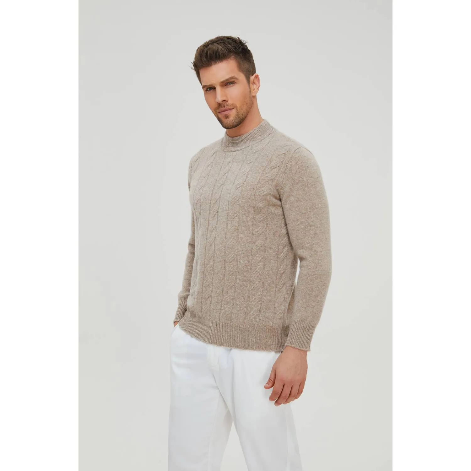 Rich Cable-Knit Merino Sweater