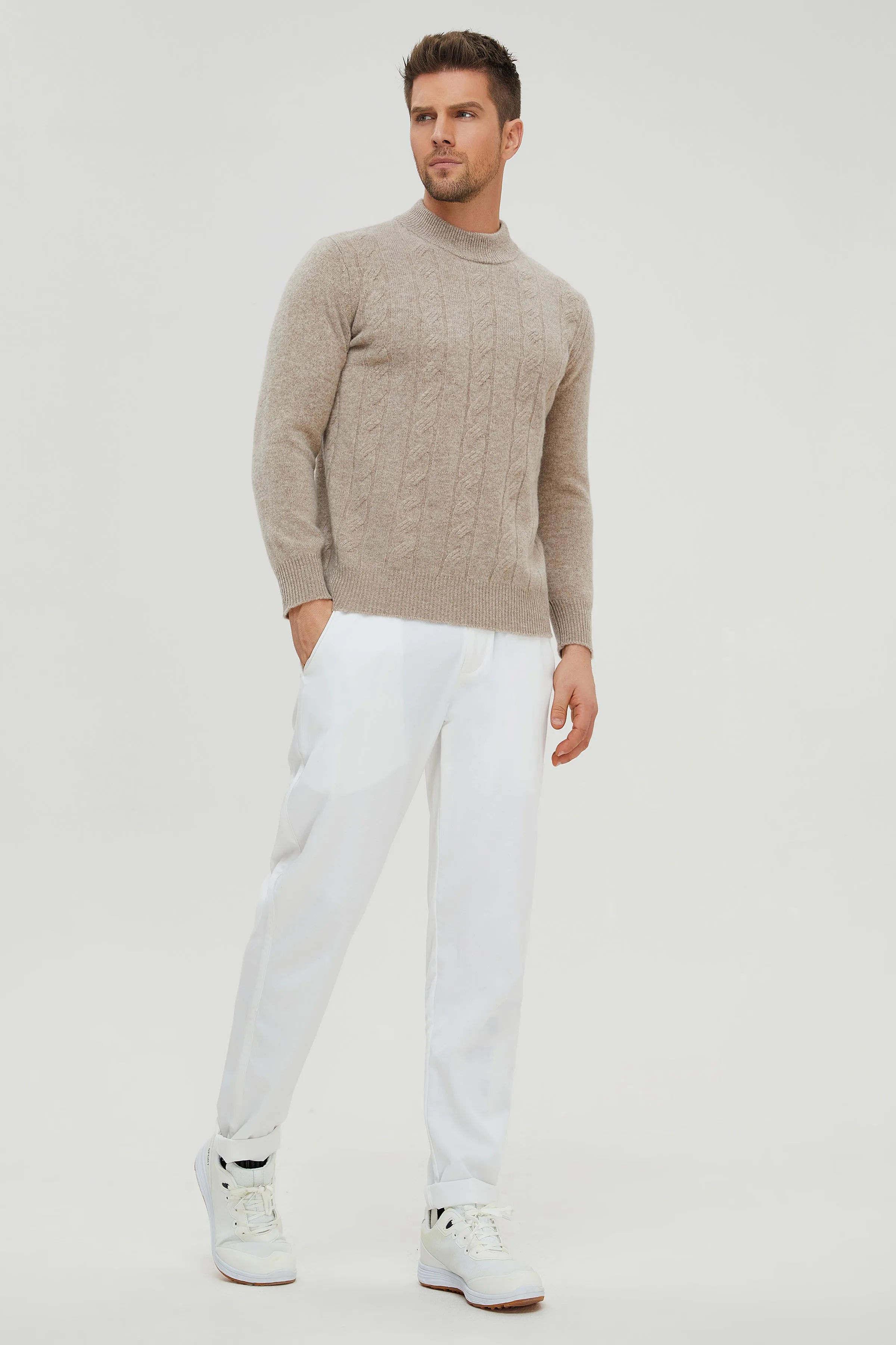 Rich Cable-Knit Merino Sweater