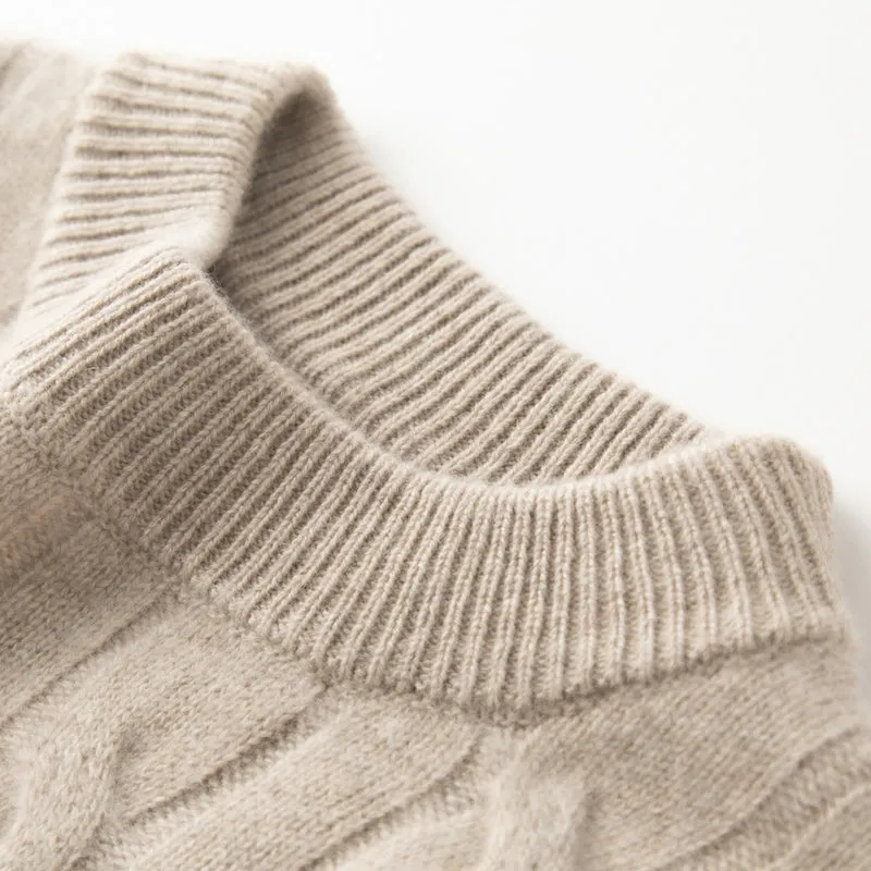 Rich Cable-Knit Merino Sweater