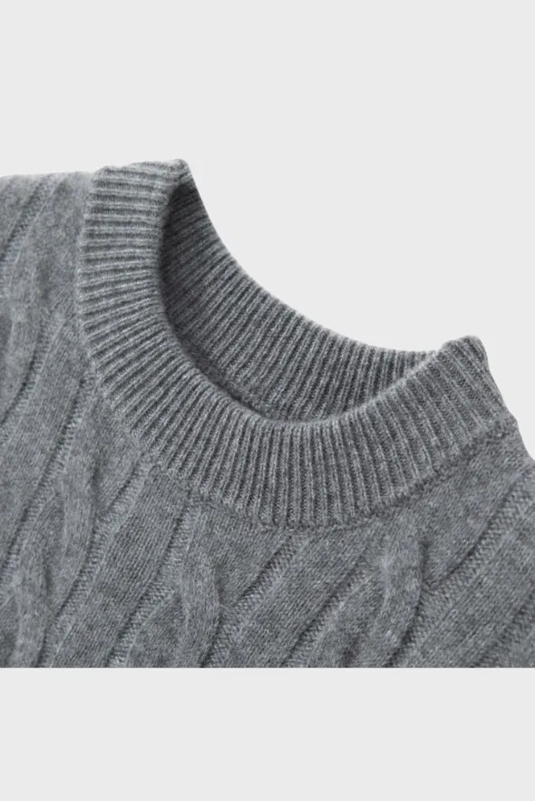 Rich Cable-Knit Merino Sweater