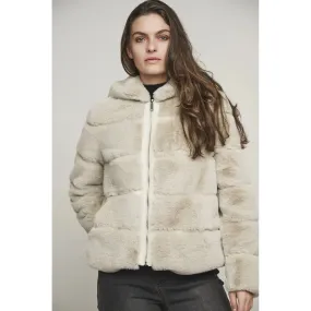 Rino & Pelle Aza Short Faux Fur Jacket with Hood