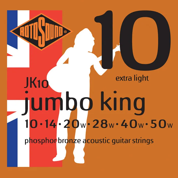 Rotosound JK10 Jumbo King Phosphor Bronze 10 - 50 String