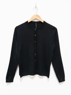 Round Neck Cardigan - Black