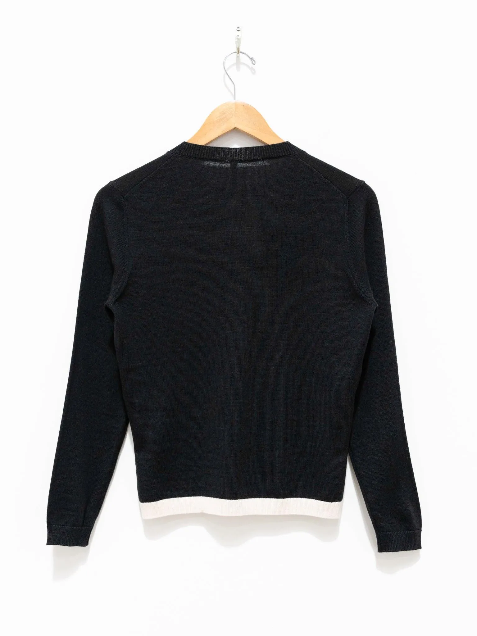 Round Neck Cardigan - Black