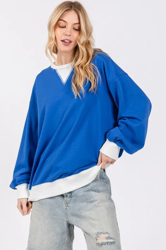 Royal/White Gameday French Terry Sweatshirt