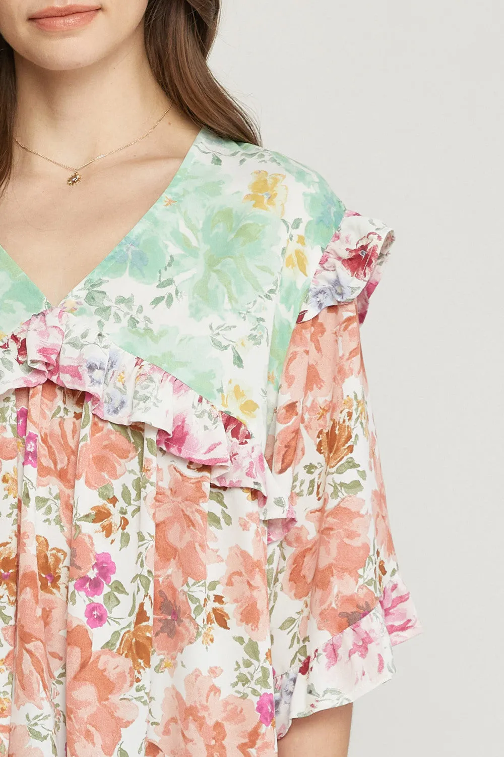 Ruffled & Floral Top