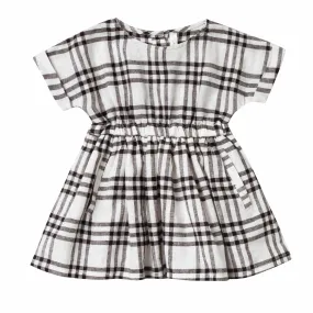 Rylee and Cru Ivory Check Kat Girls Dress