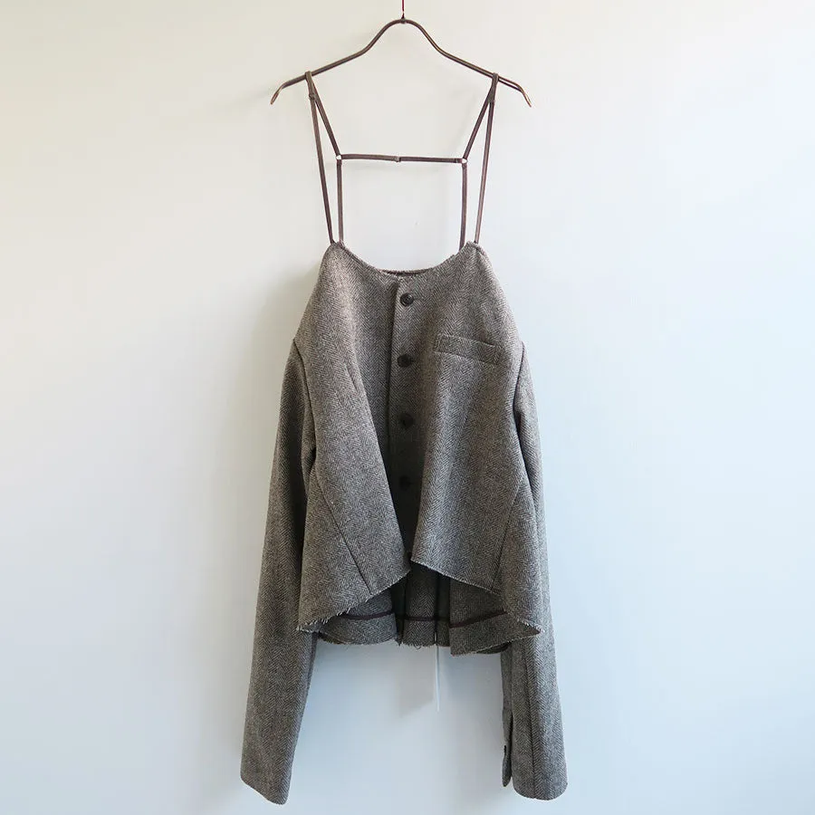 【RYU KAGA/リュウ カガ】<br>Herringbone camisole vest <br>84RB01D