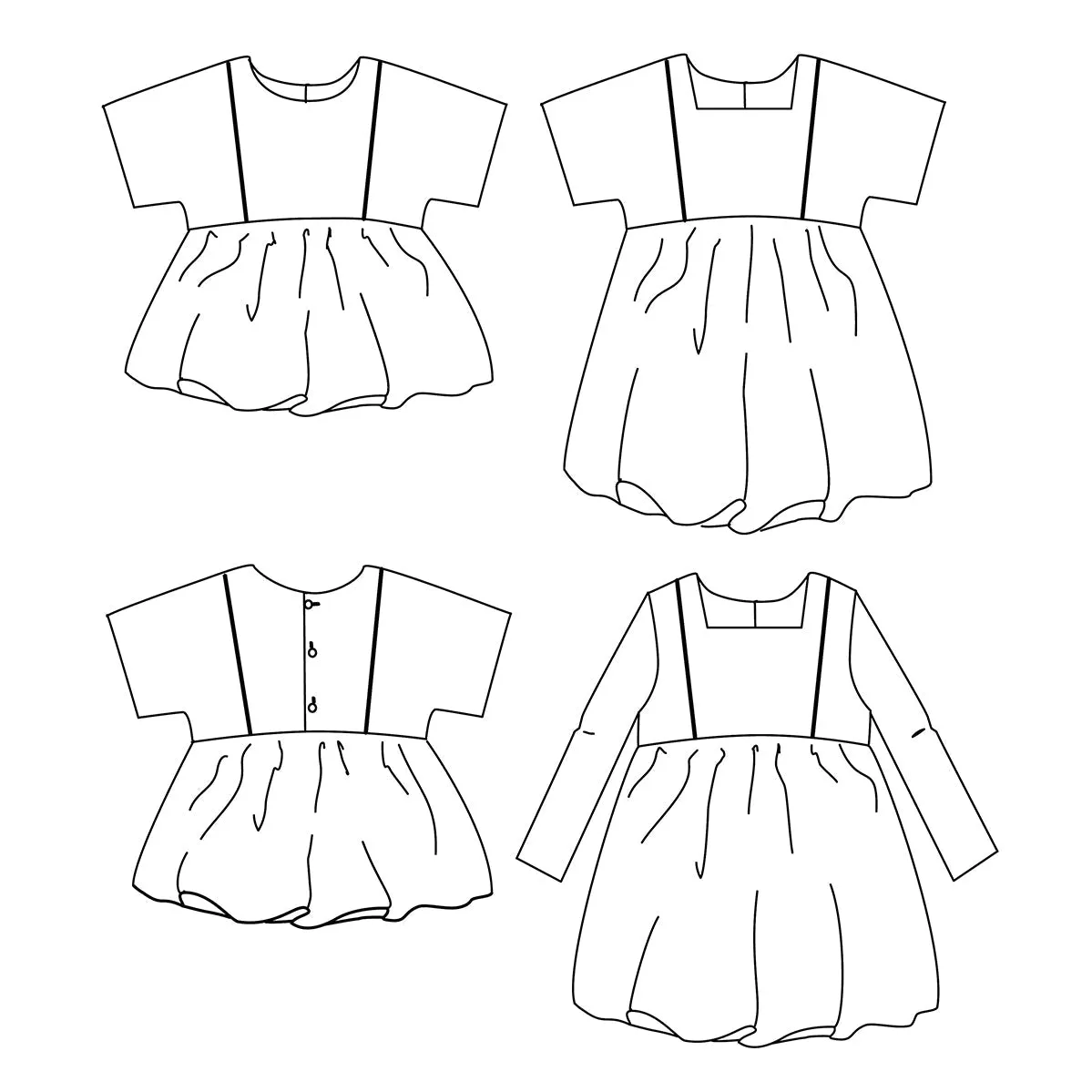 SAKURA Blouse & Dress - Woman 32-52 - PDF Sewing Pattern