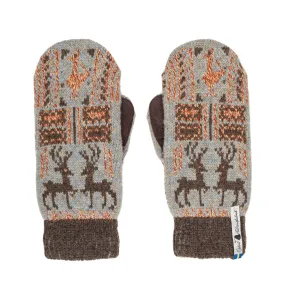 Scania Pattern Suede Palm Swedish Mittens Ojbro Vantfabrik