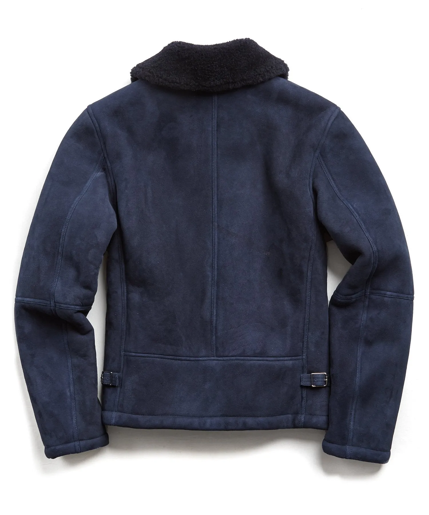 Shearling Flight Jacket in Navy