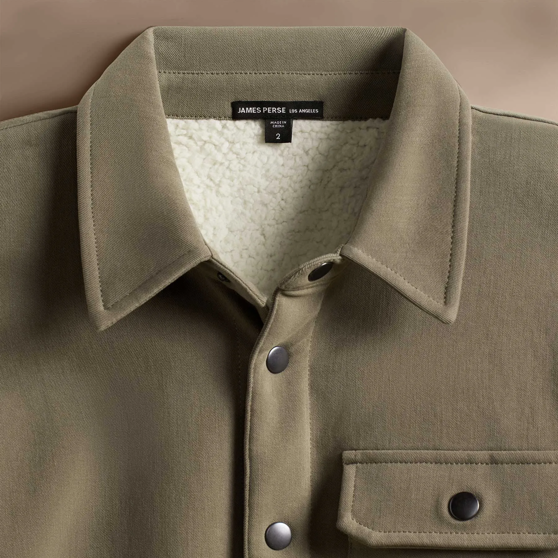 Sherpa Lined Woven Shirt Jacket - Peet