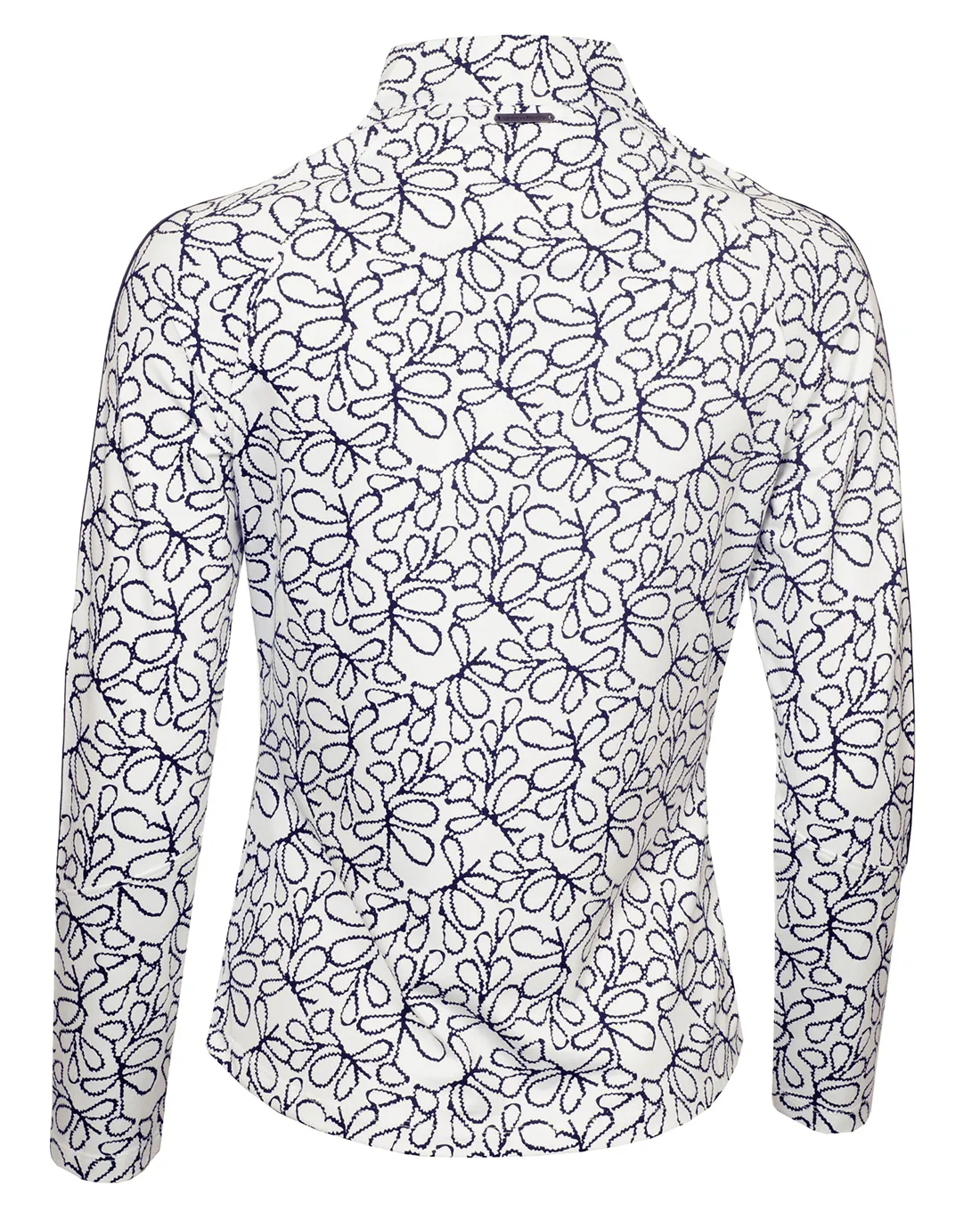 SIZE 14 - GREEN LAMB Mae Printed Zip Neck 046 White/Navy Flora