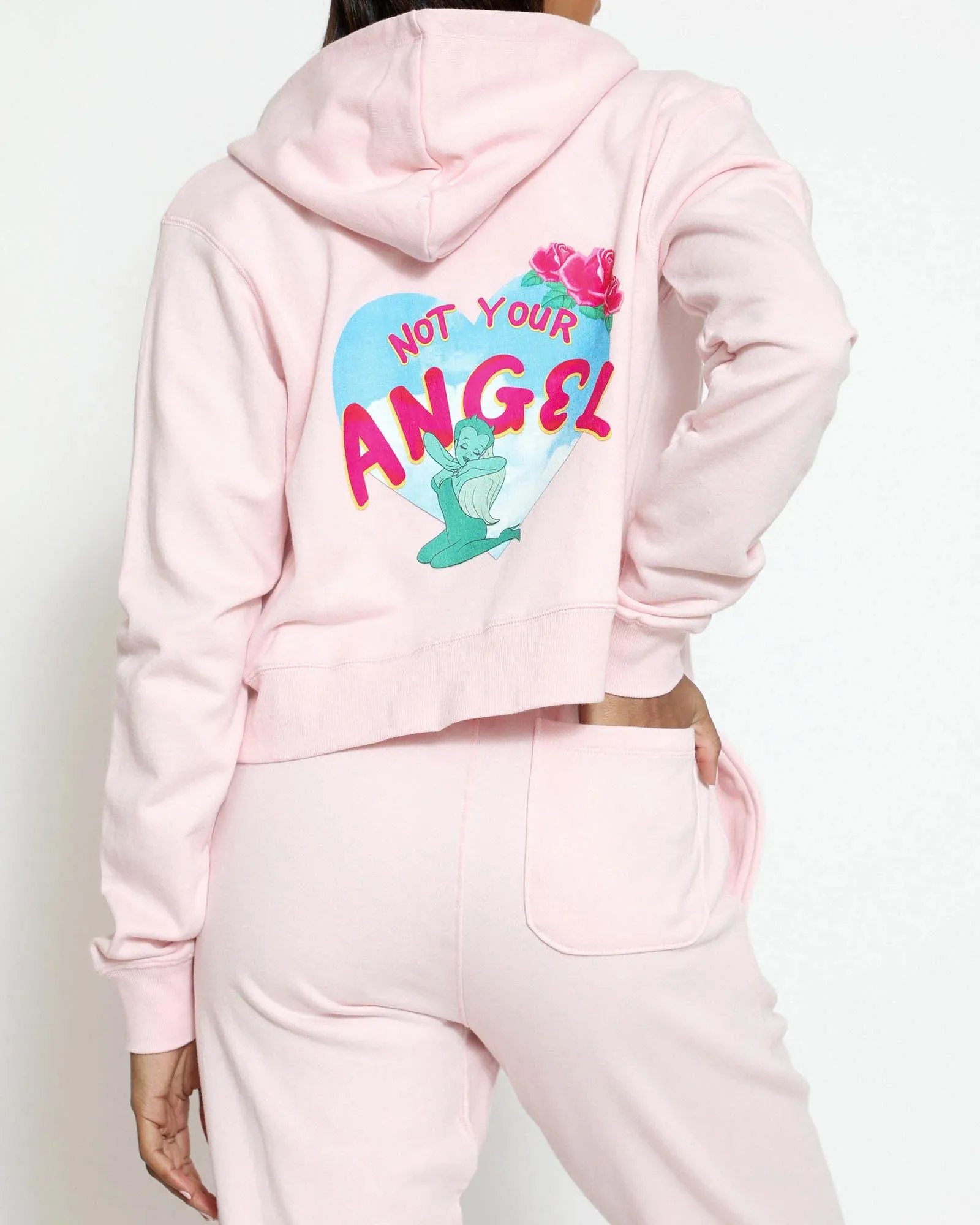 Sorry Siren Pink Zip Up Hoodie