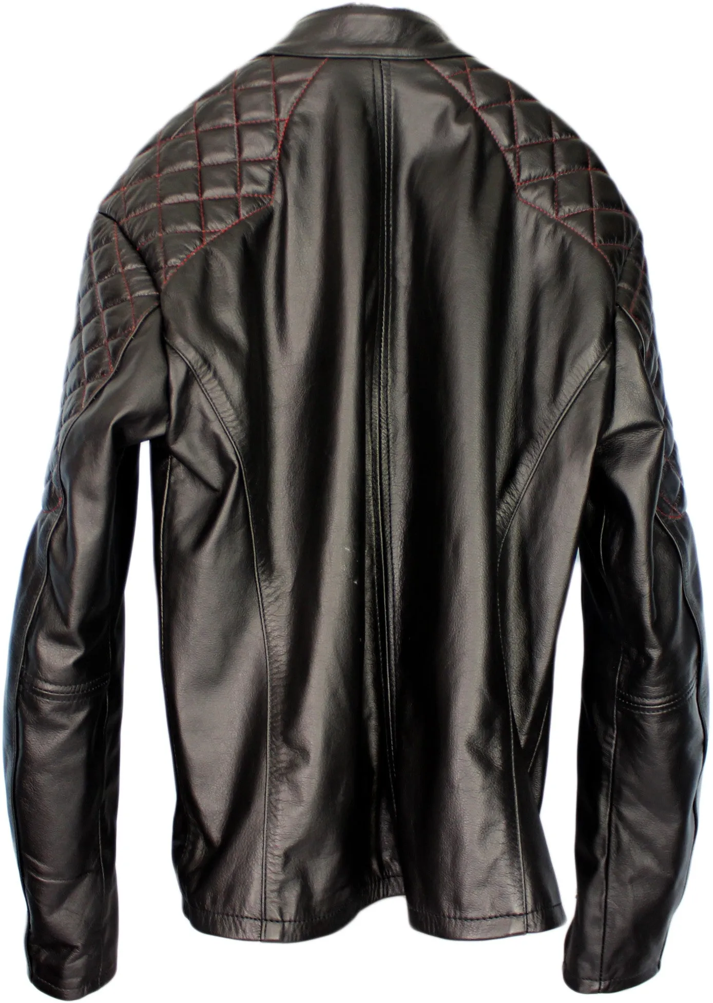 SPIDER Leather Jacket Black / Red