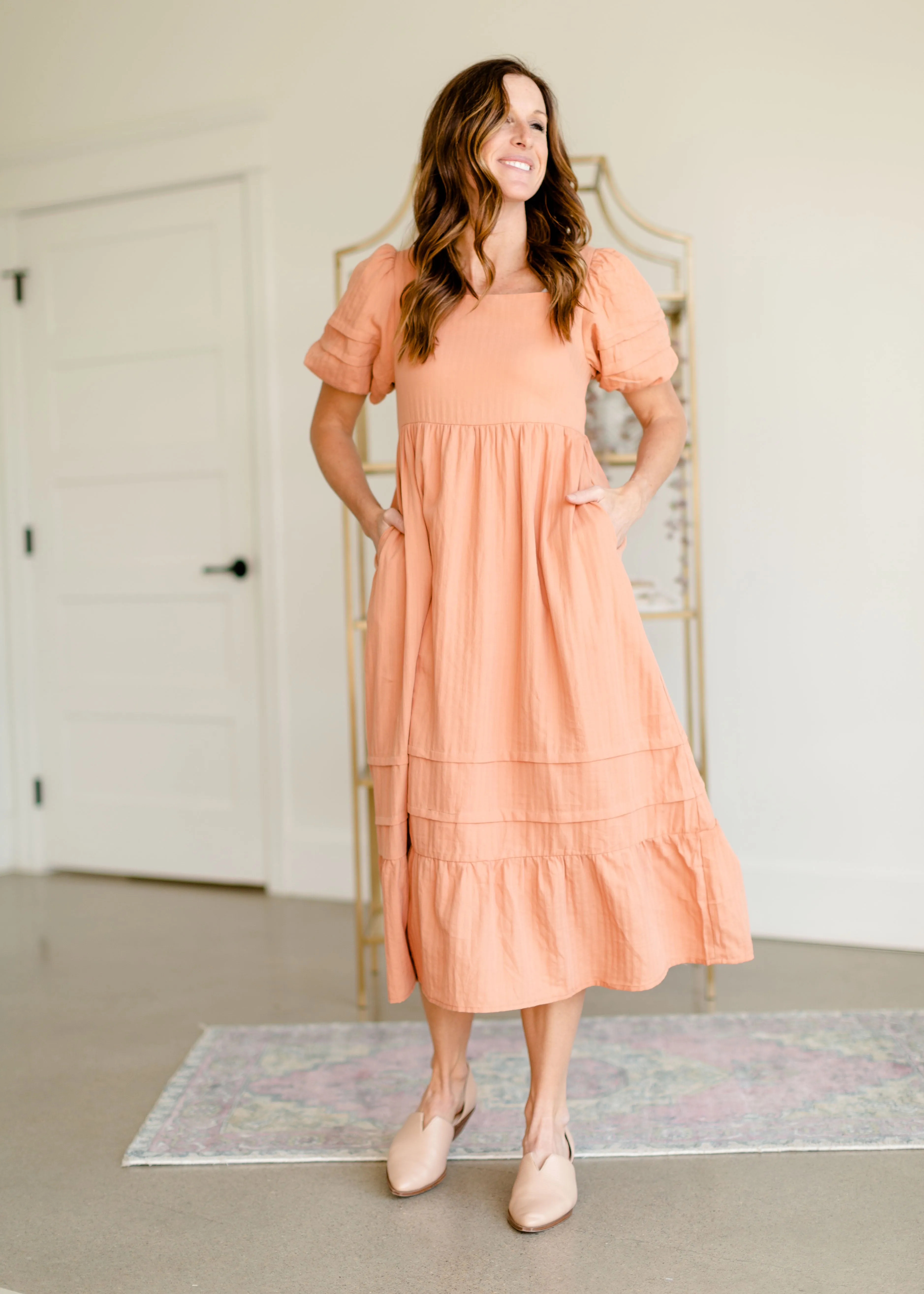 Square Neck Tiered Maxi Dress - FINAL SALE