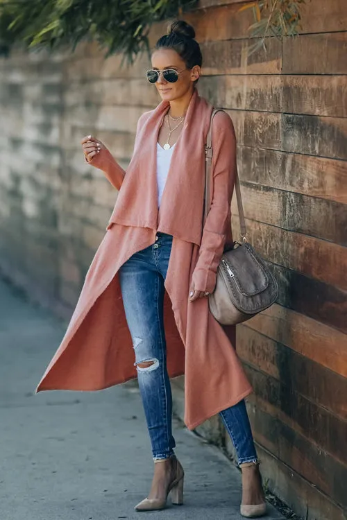 Starting Now Long Sleeve Cape Cardigan - 7 Colors