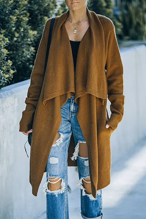 Starting Now Long Sleeve Cape Cardigan - 7 Colors