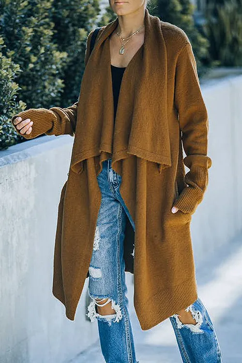 Starting Now Long Sleeve Cape Cardigan - 7 Colors