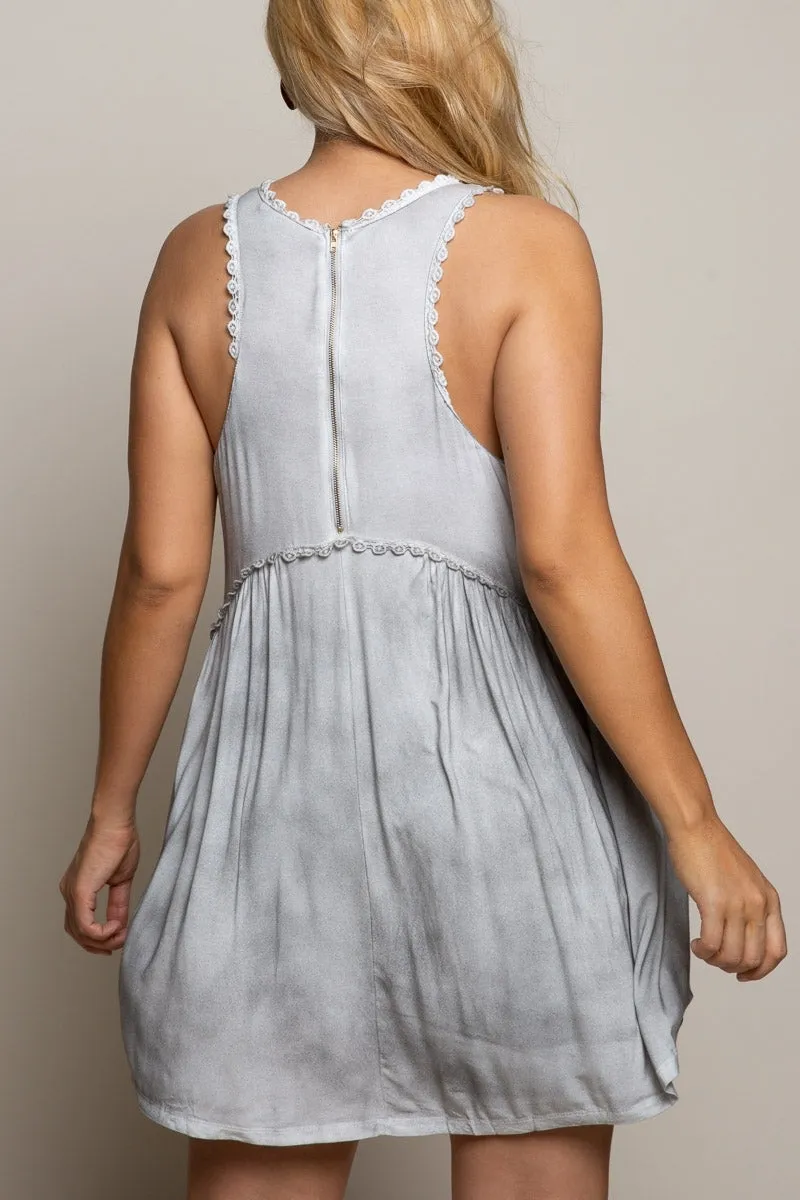 Sweet & Simple Babydoll Top, Grey