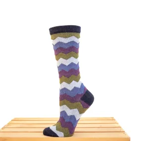 Tey-Art Mountain Stripe Alpaca Socks