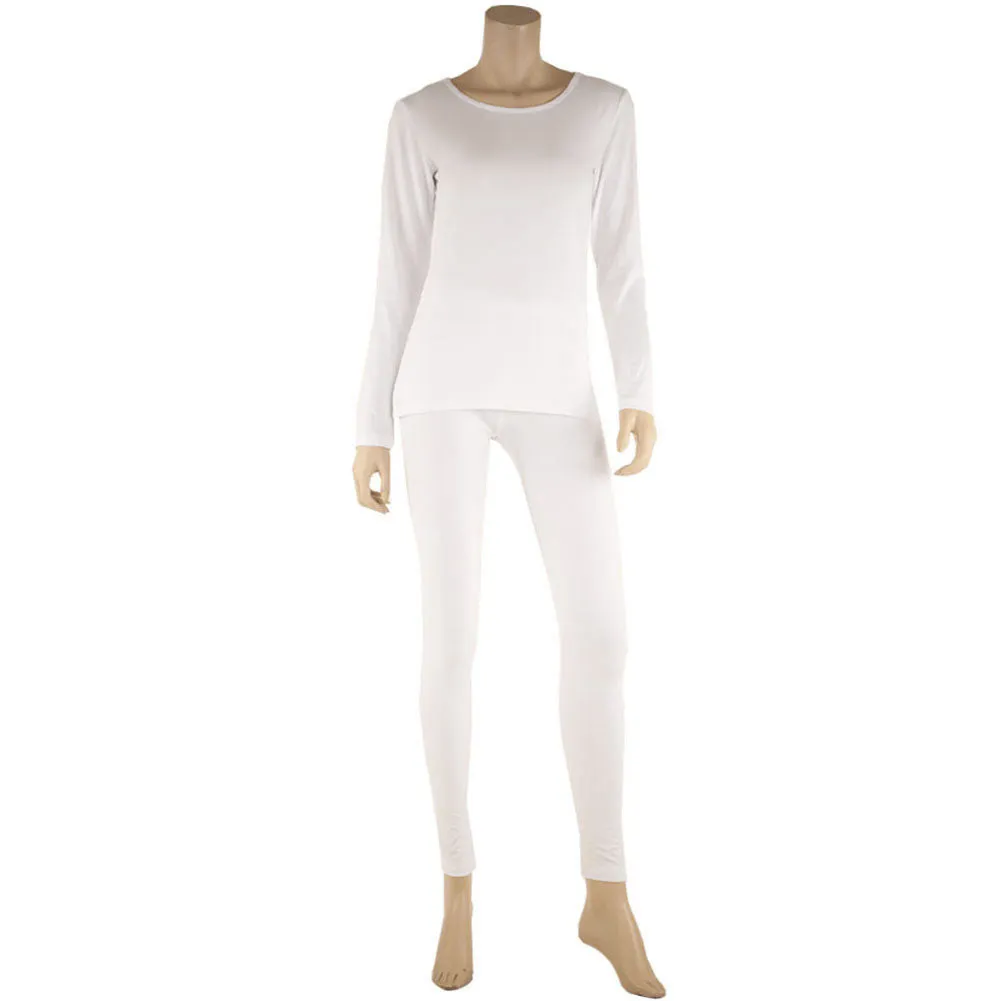 Therma Tek Womens Thermal Underwear Microfiber Fleece Long Johns Top & Pant Set