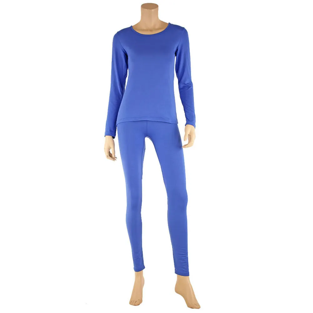 Therma Tek Womens Thermal Underwear Microfiber Fleece Long Johns Top & Pant Set