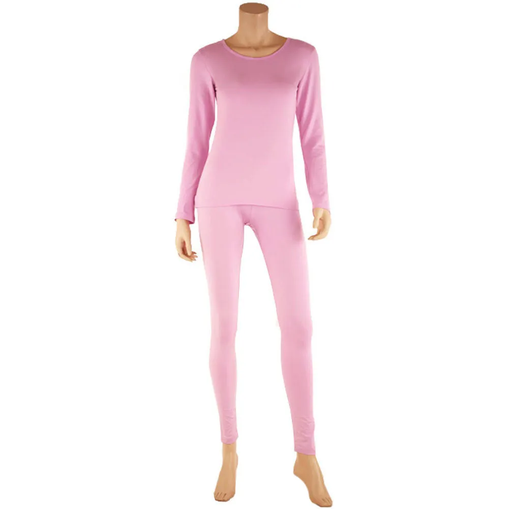 Therma Tek Womens Thermal Underwear Microfiber Fleece Long Johns Top & Pant Set