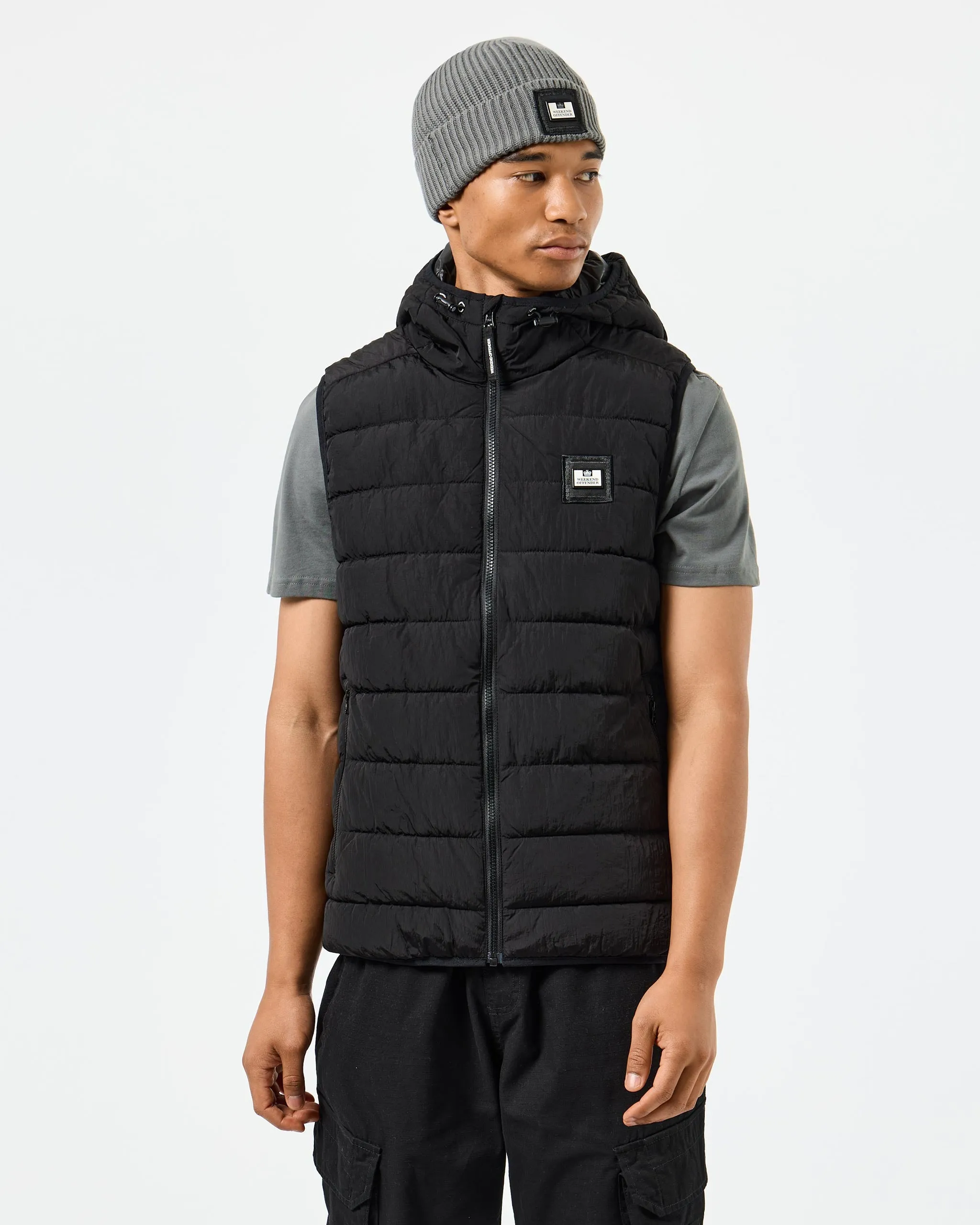 Toronto Hooded Gilet Black