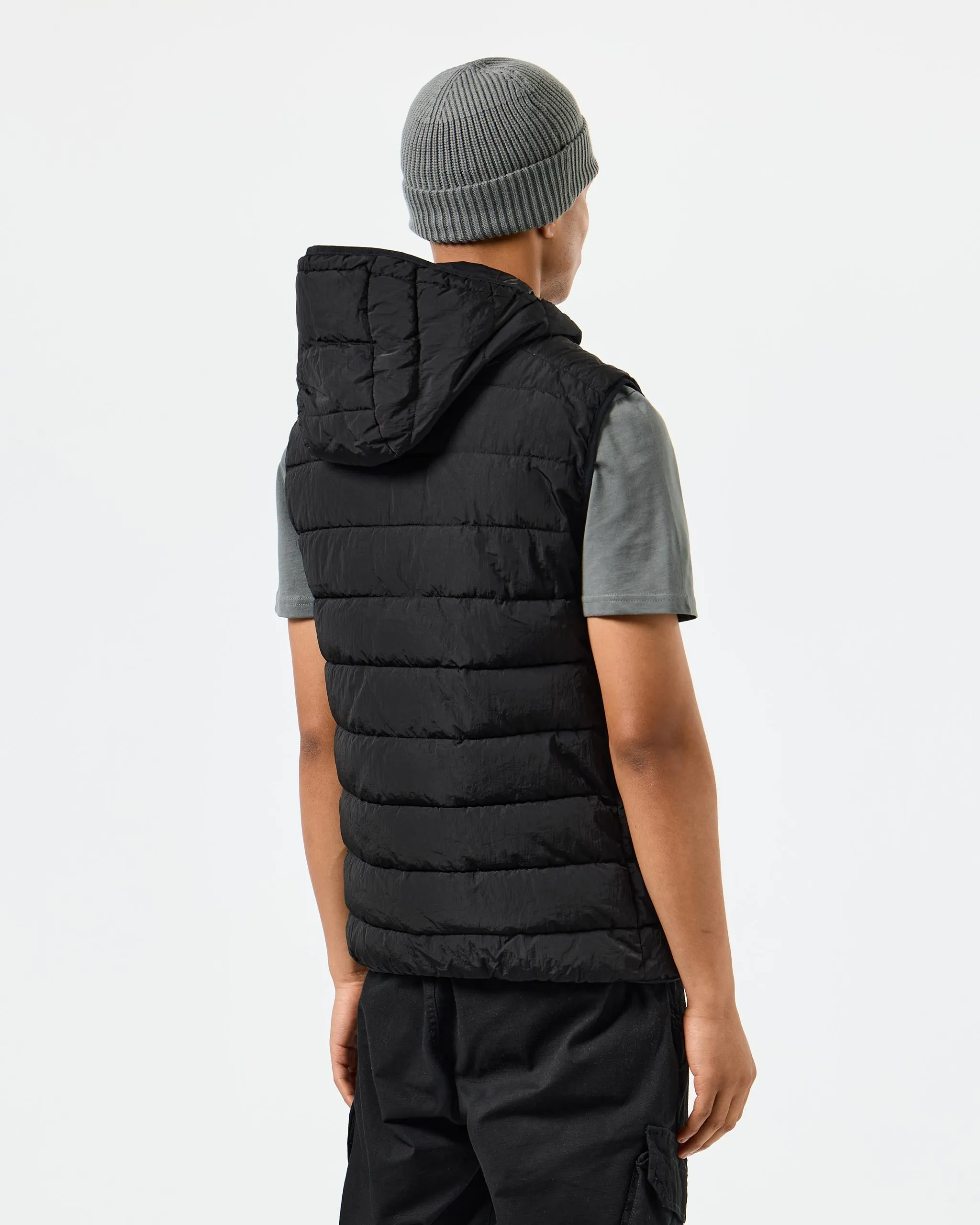 Toronto Hooded Gilet Black