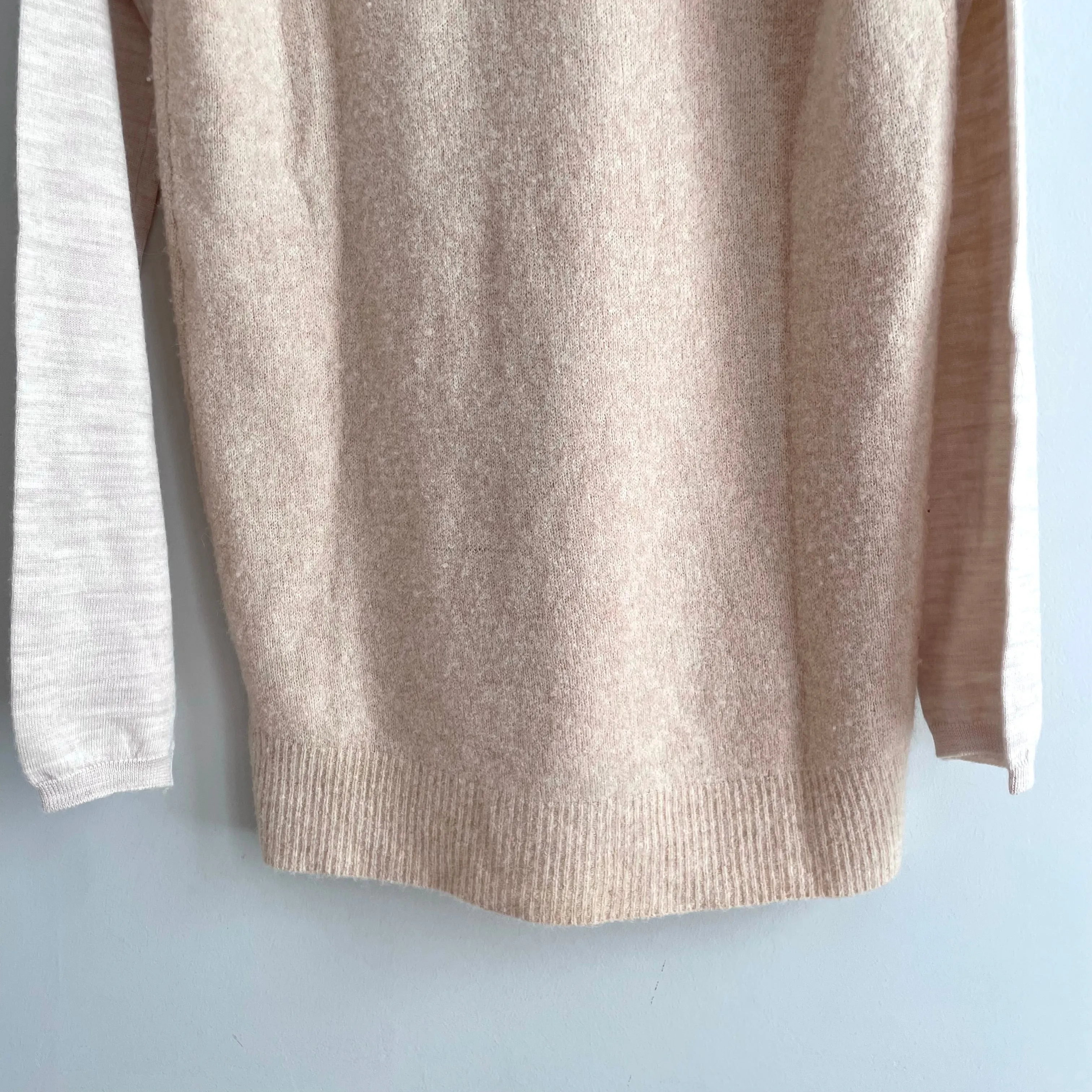 V-Neck Wool Blend Knit Sweater