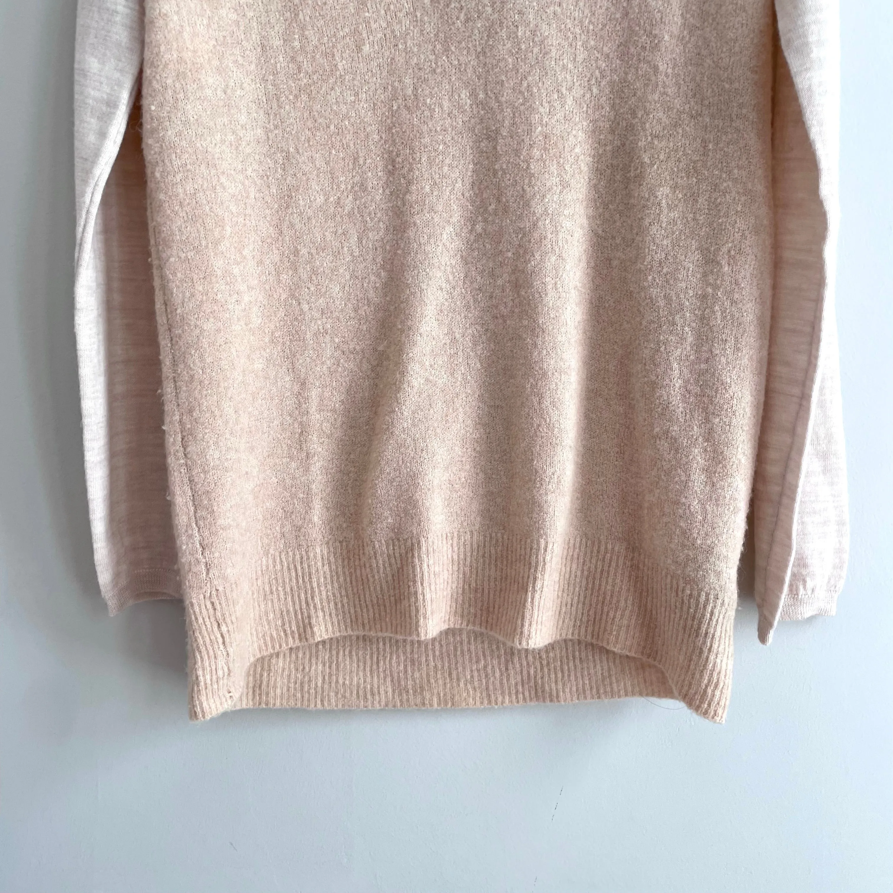 V-Neck Wool Blend Knit Sweater