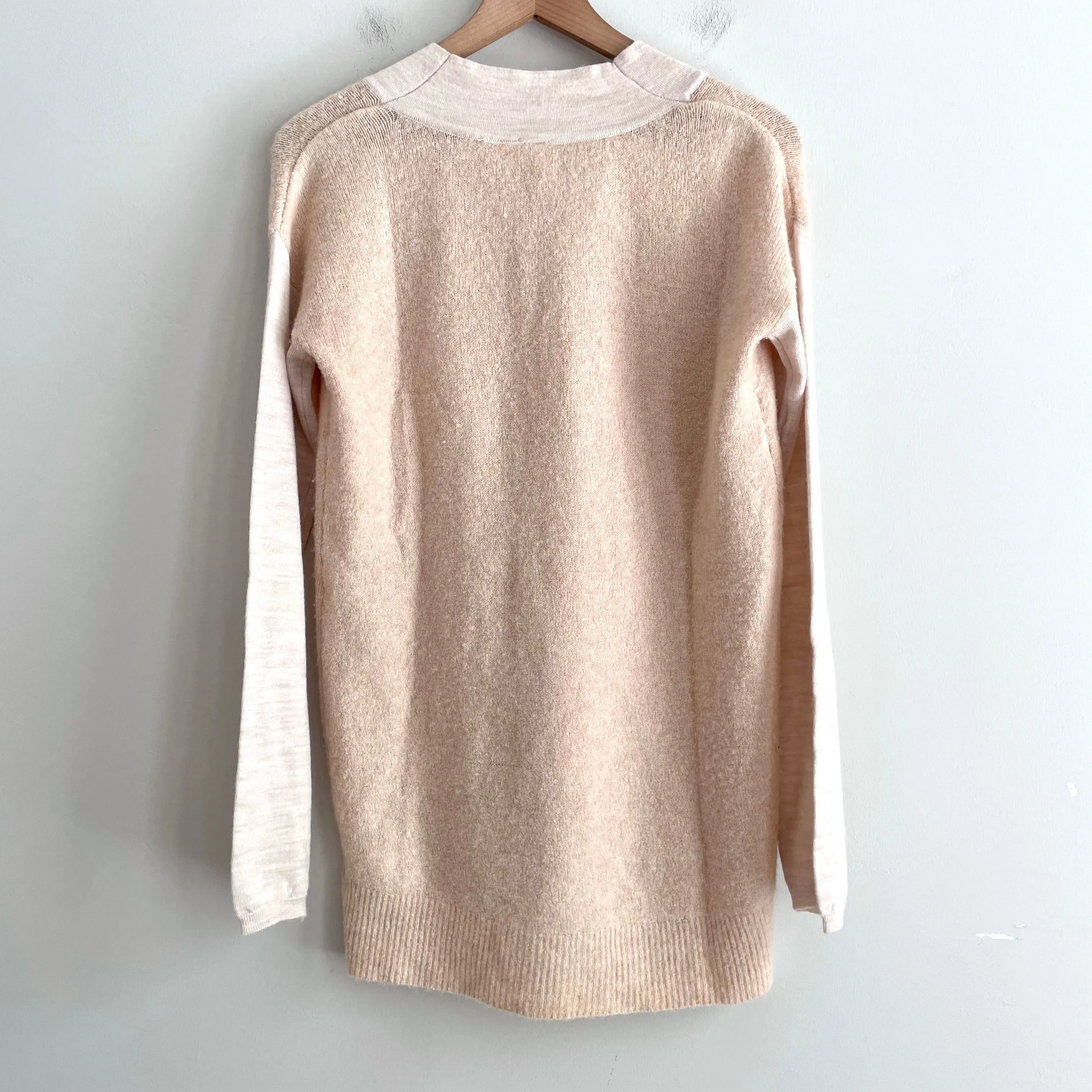 V-Neck Wool Blend Knit Sweater