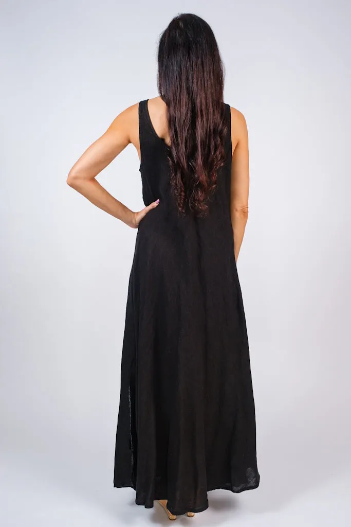 Victory Long Linen Tank Dress (DT125)