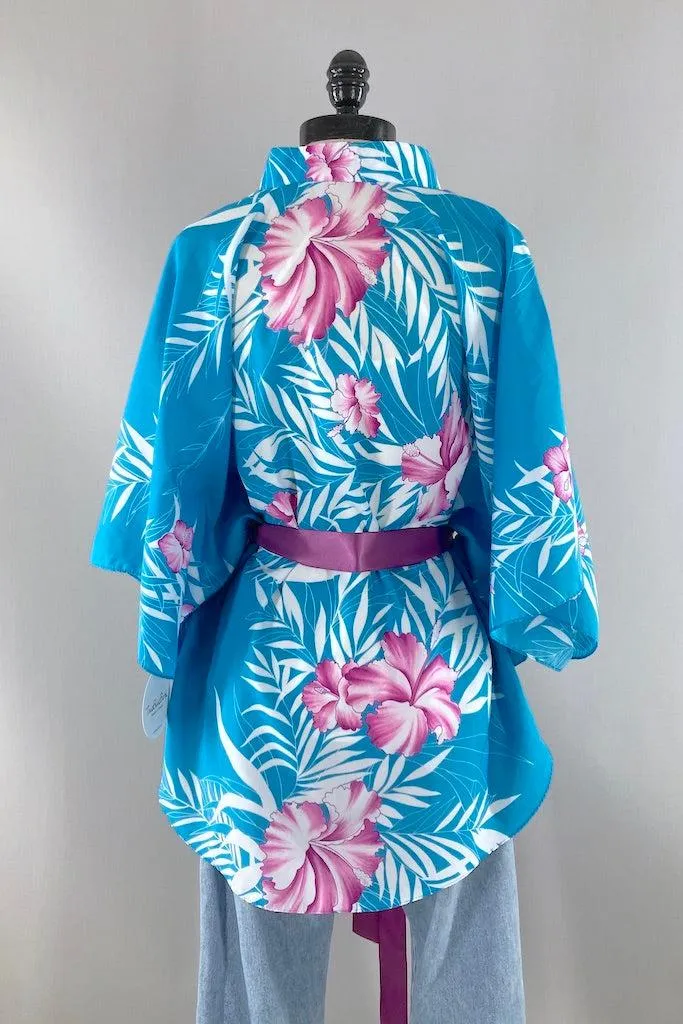 Vintage 1980s Hawaiian Print Tunic