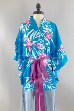 Vintage 1980s Hawaiian Print Tunic