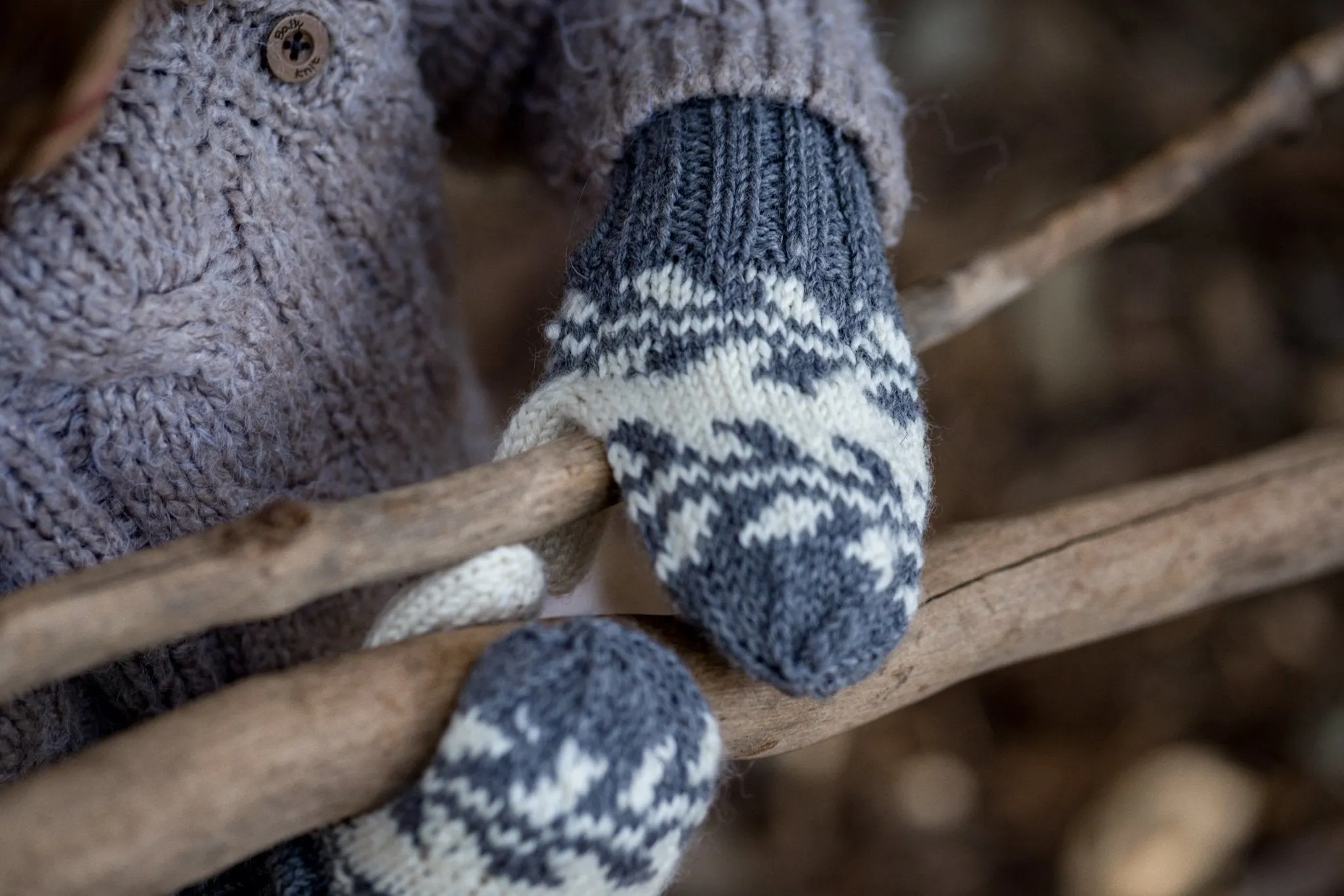 Whistler Merino Mittens Grey