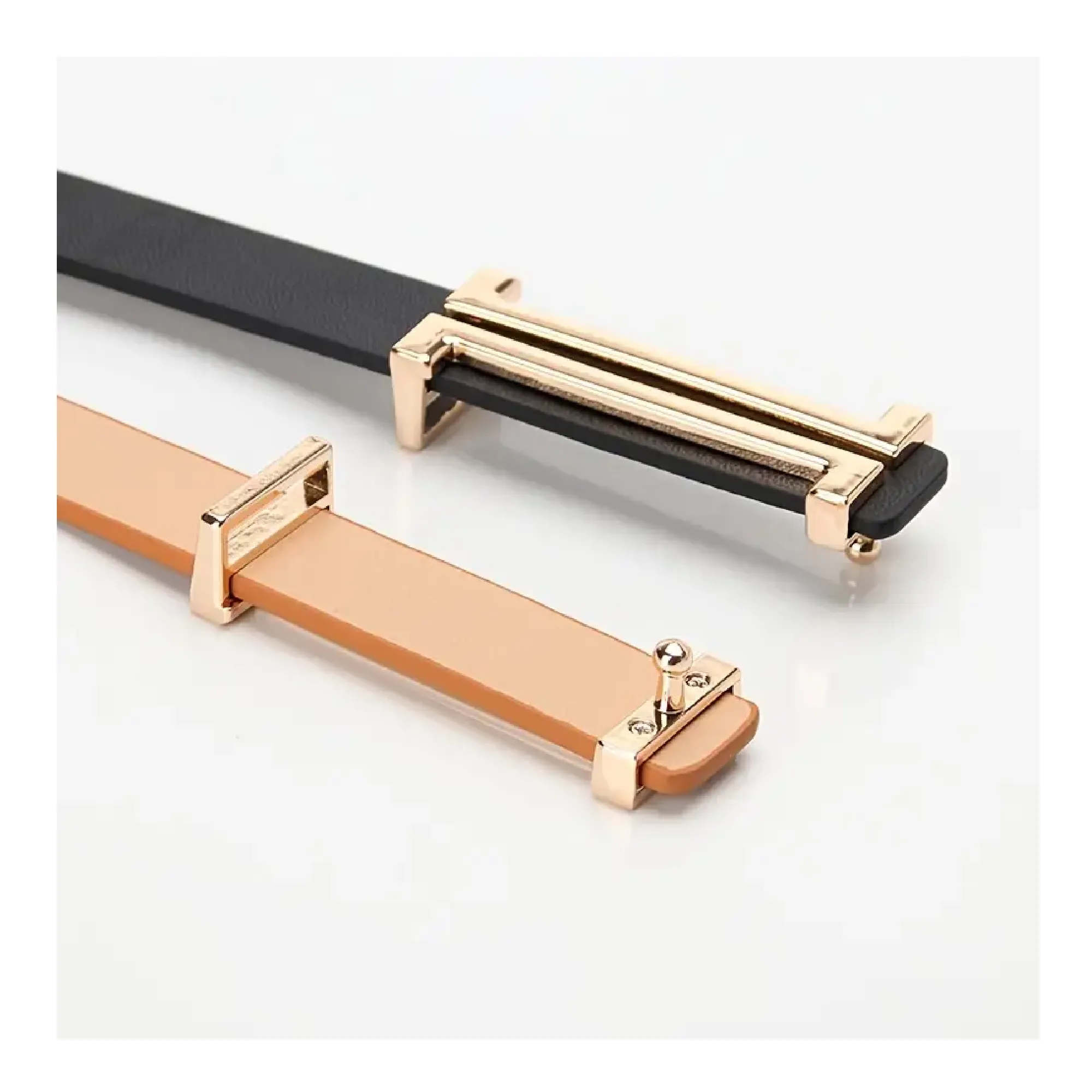 Women Genuine Leather Slim Skinny Thin Belts Designer Simple Ins Belts For Women Dress Jeans Strap