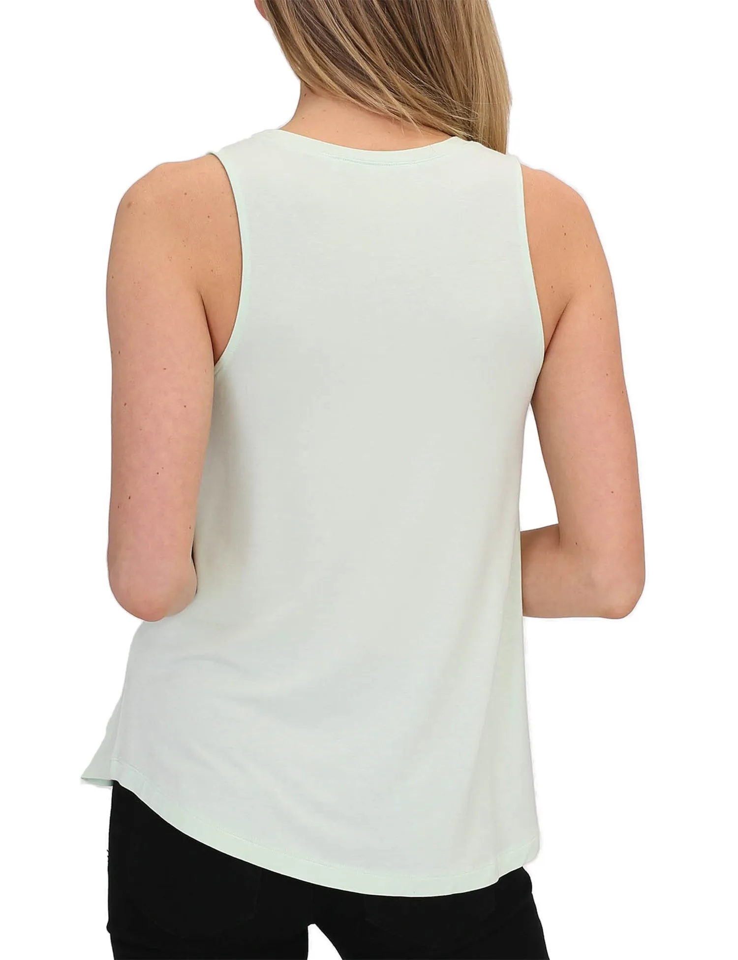 Women's Relaxed Lightweight Casual Loose Fit Round Neck Basic Tank Top