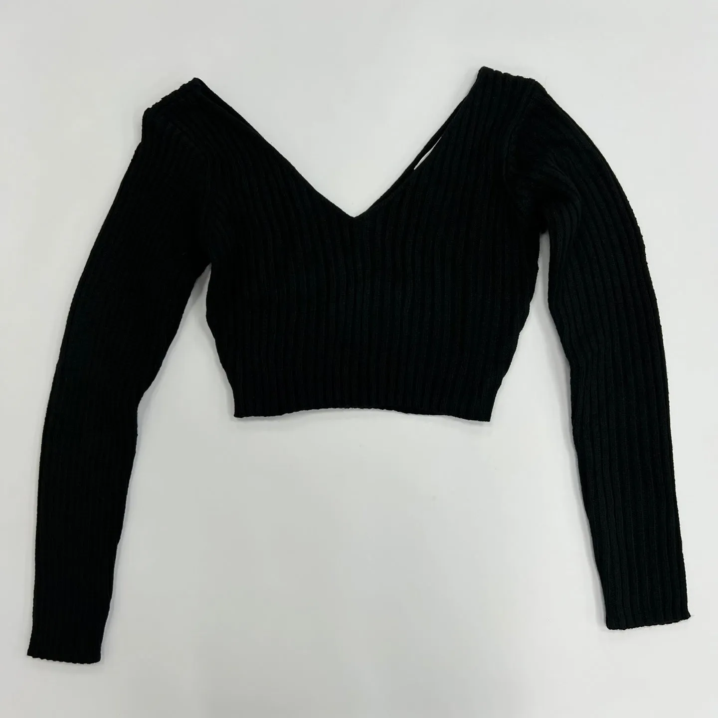 Women's Wide V-Neck Sweater Top