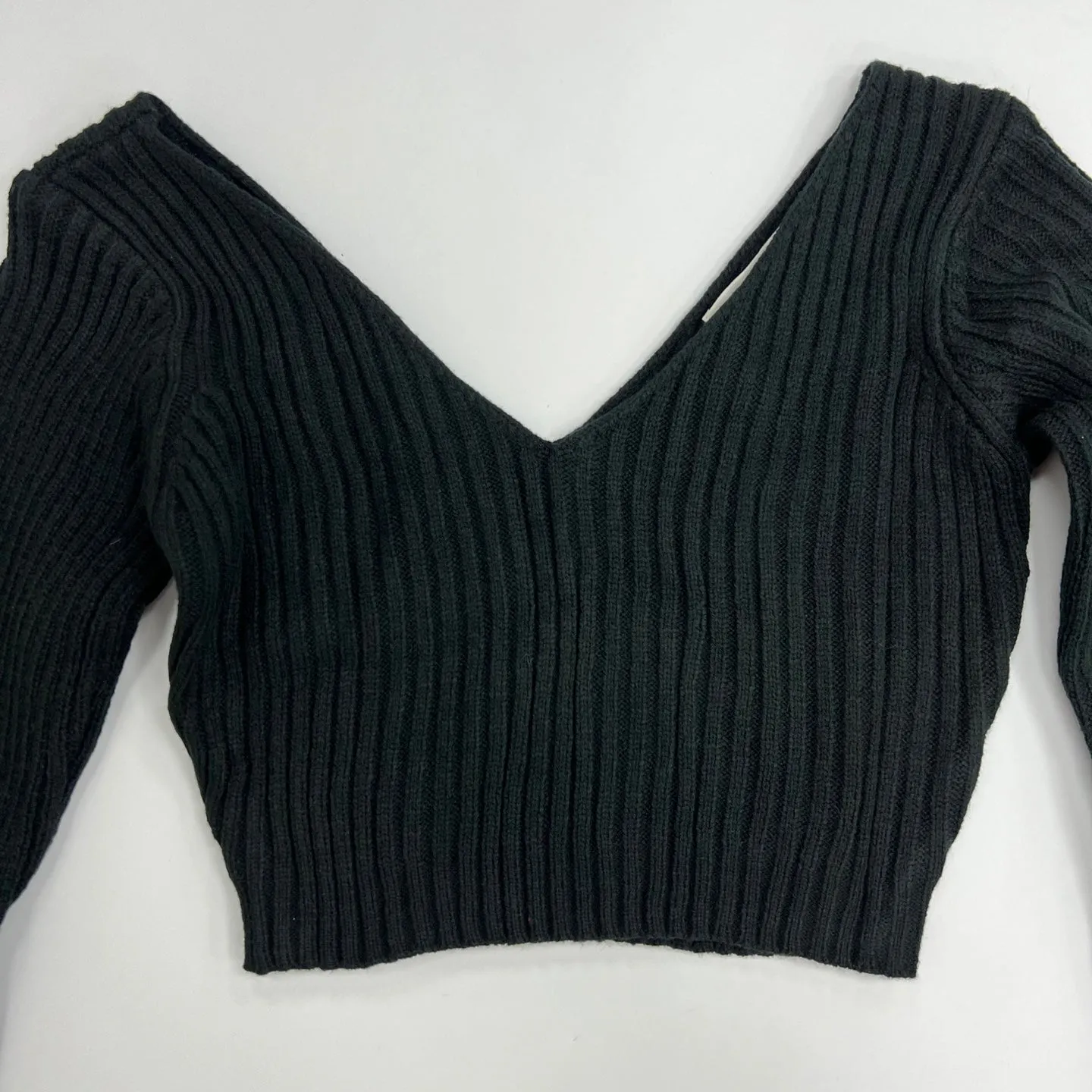 Women's Wide V-Neck Sweater Top