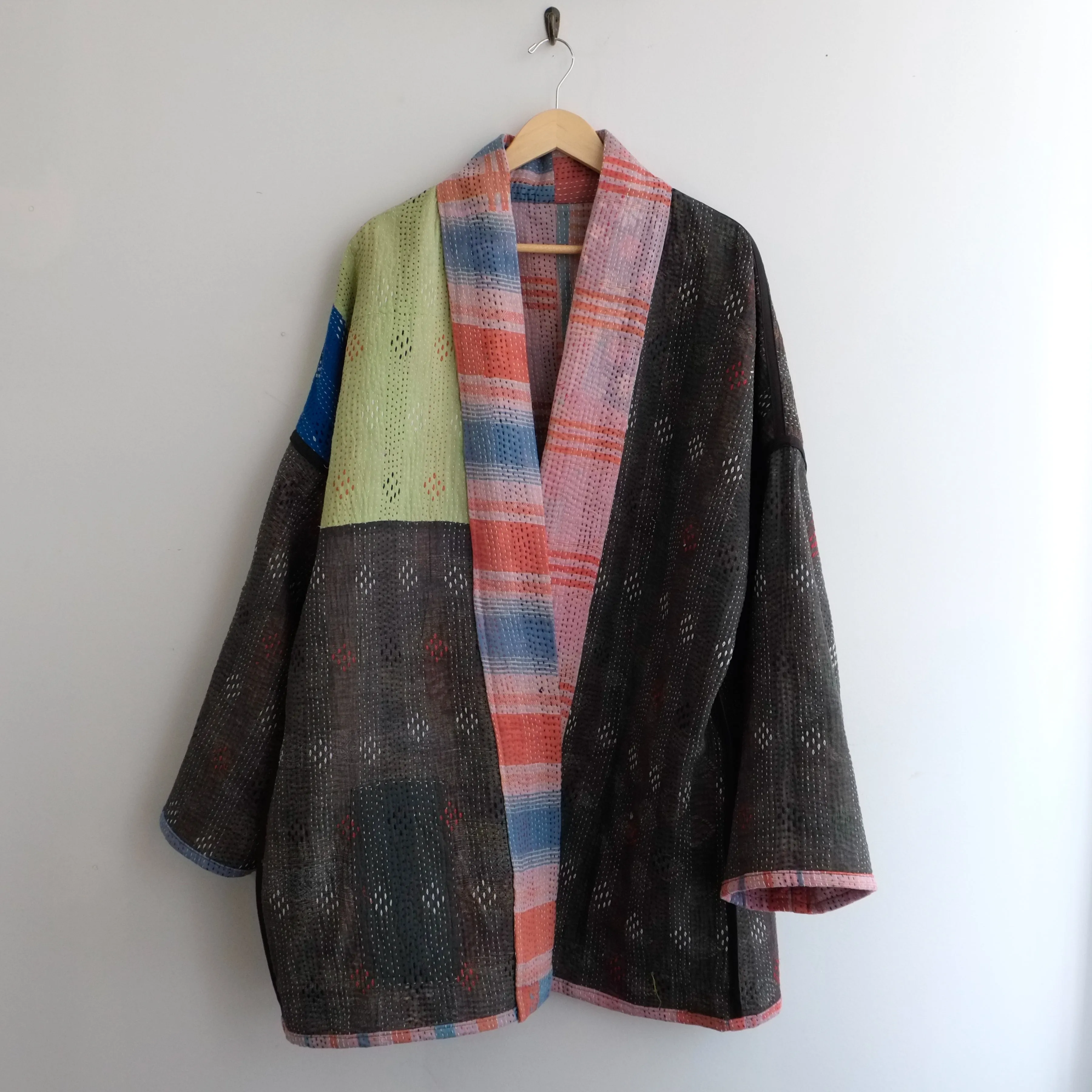 XXL Pink and Blue Plaid Anoushka Jacket LL117