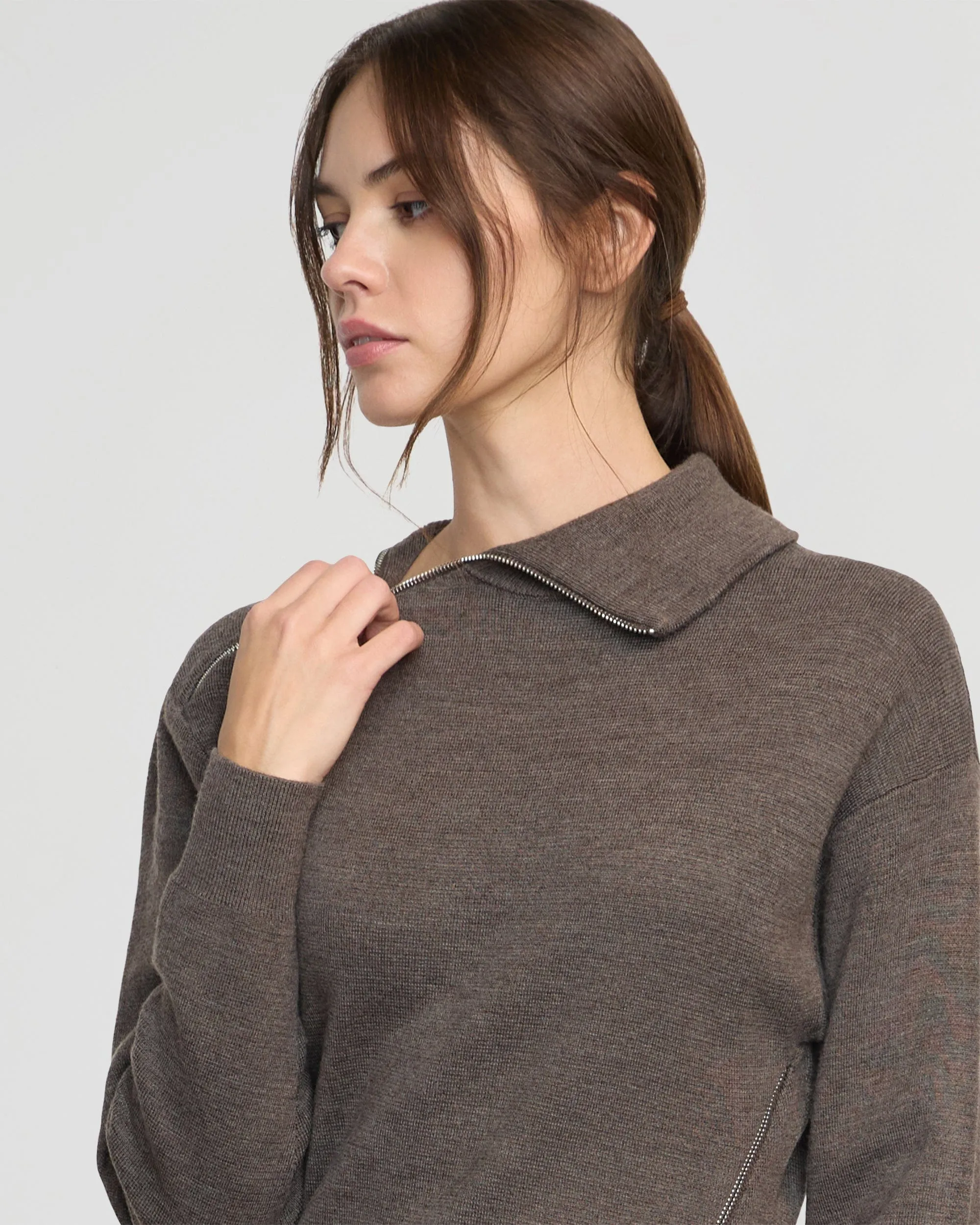 Yara Zipper Sweater Dress