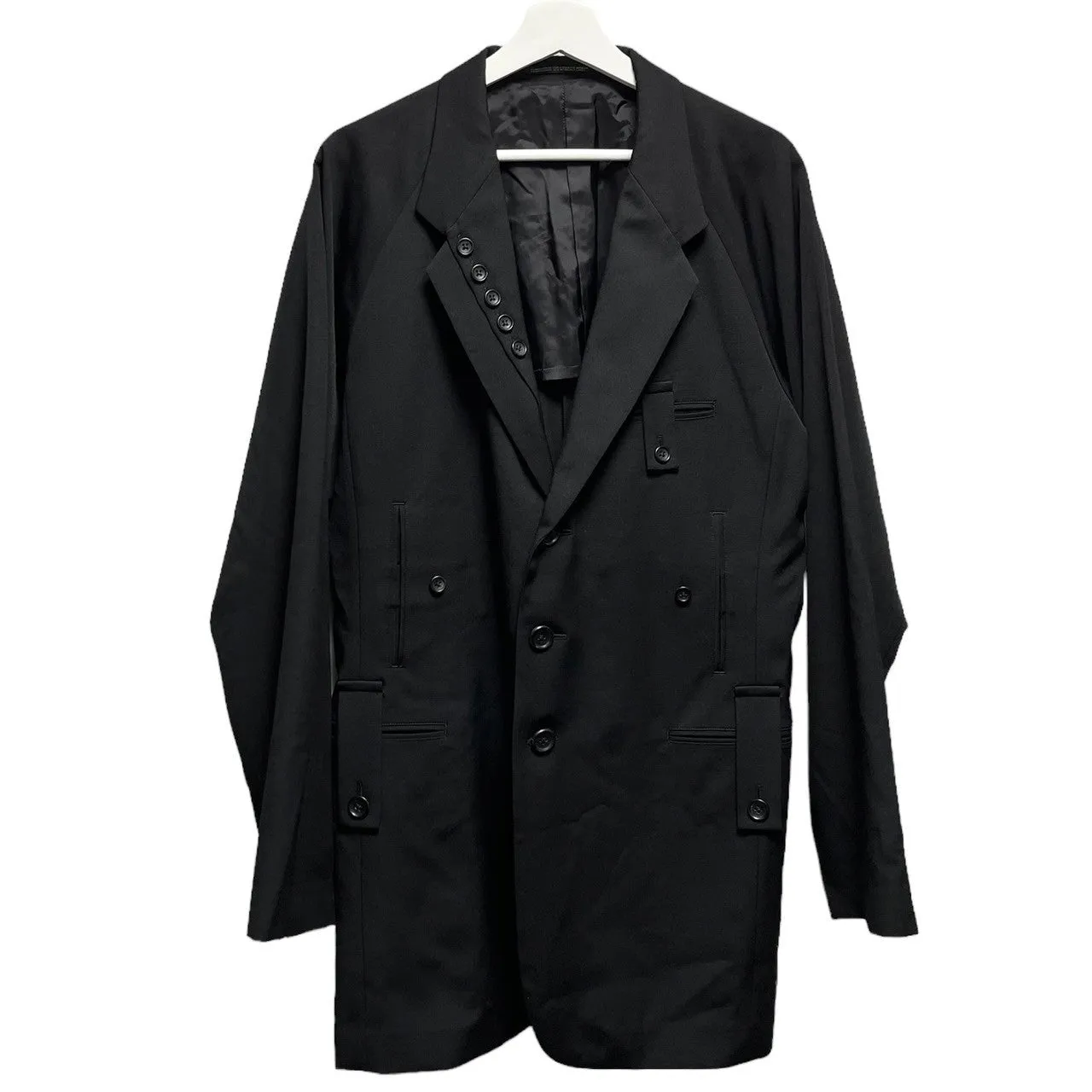 Yohji Yamamoto POUR HOMME ヨウジヤマモトプールオム 24SS GABARDINE I-LAPEL BUTTON 5PK JACKET ウールギャバジンジャケット HS-J42-100